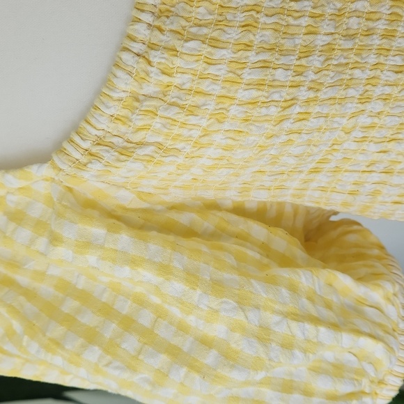 And Now This Dress Milkmaid Cotton Lace-up-Back Puffed Sleeves Tiered Gingham 1X - Picture 9 of 15